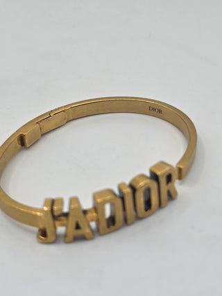 Christian Dior Gold-tone J'Adior Hinge Cuff Bracelet
