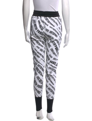 Louis Vuitton Black White LV Graphic Print Straight Leg Pants S sz