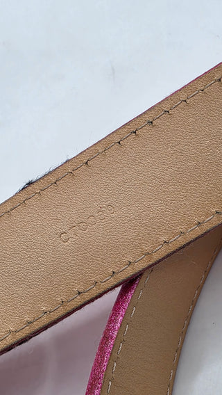 Louis Vuitton Pink Vernis LV Monogram belt S sz