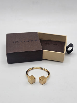 Louis Vuitton Gold-tone metal Logo printed Scarf ring