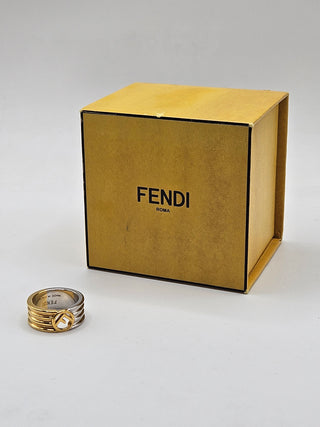 Fendi Gold-tone F is Fendi Two Tone Ring S sz