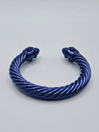 David Yurman Blue Aluminum Renaissance Classic Cable Cuff