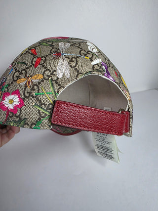 Gucci Multicolor GG Monogram Flora Women's fashion baseball cap L sz