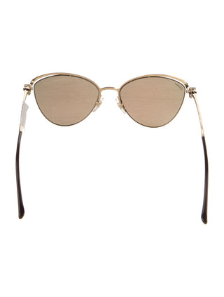 Cartier Gold-tone Cat-Eye Tinted Sunglasses