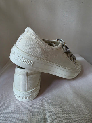 Christian Dior White Walk 'N' Dior Sneakers 39.5 sz