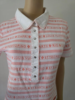 Louis Vuitton White pink LV Monogram print dress