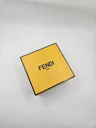 Fendi Gold-tone Crystal 'F is Fendi' Logo Station Link Bracelet