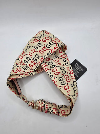 Gucci White Red Black Double GG Monogram Headband