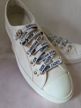 Christian Dior White Walk 'N' Dior Sneakers 39.5 sz