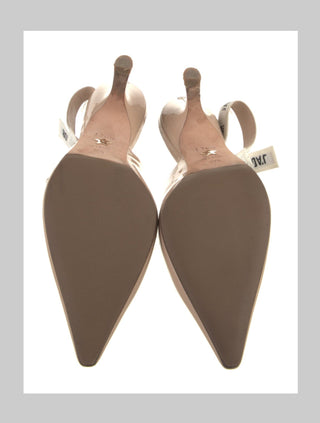 Christian Dior Beige Patent Leather J'Adior Printed Slingback Pumps 39.5 sz