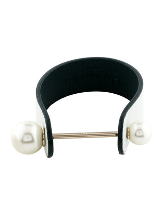 Christian Dior Multicolor Faux Pearl Leather Perle Bracelet