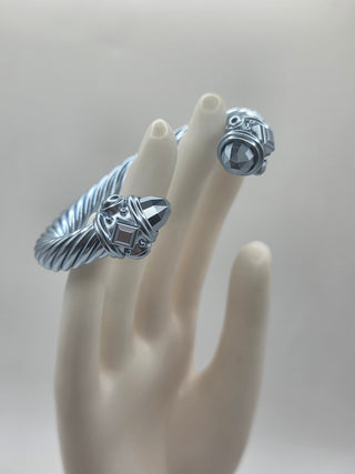 David Yurman light blue Aluminum Renaissance Cuff