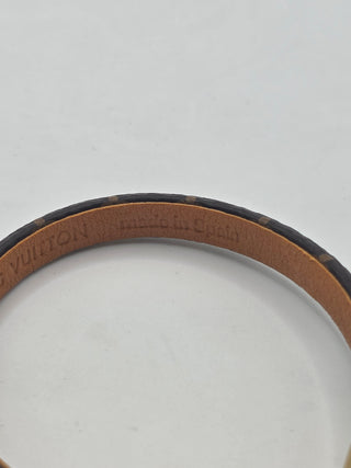 Louis Vuitton Brown LV Monogram LV Tribute Charm Bracelet 27 sz