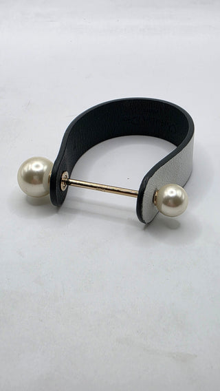 Christian Dior Multicolor Faux Pearl Leather Perle Bracelet