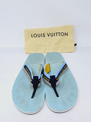 Louis Vuitton Monogram print pool sandals 37 EU