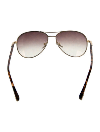 Louis Vuitton Gold-tone LV Monogram Aviator Sunglasses