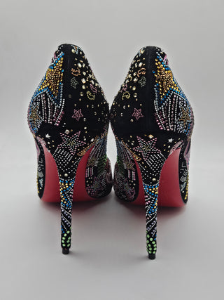 Christian Louboutin Limited Edition Crystal Studded Hot Chick Pumps 39.5