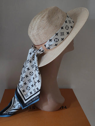 Louis Vuitton Beige Palm Abstract LV Monogram Wave Sun Hat M sz