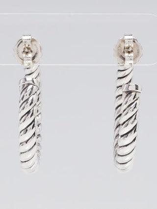 David Yurman Sterling Silver Cable Hoop Earrings
