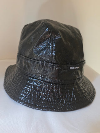 Dolce & Gabbana Black Logo Embellished Bucket Hat M sz