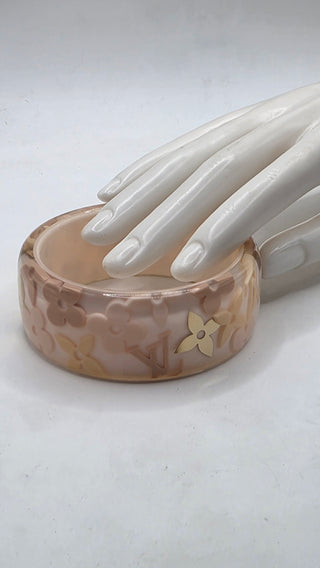 Louis Vuitton pink LV Monogram Resin Farandole Bangle Bracelet