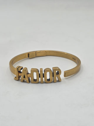 Christian Dior Gold-tone J'Adior Hinge Cuff Bracelet