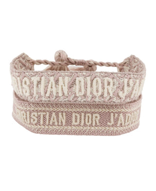 Christian Dior Beige J'adior Woven Friendship set of 2 Bracelets