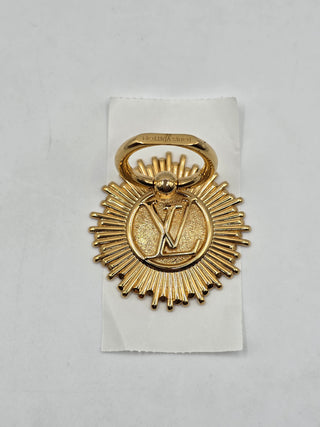 Louis Vuitton Gold-tone LV Logo Vendome Phone Ring