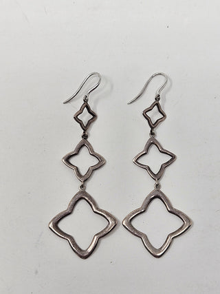 DAVID YURMAN Sterling silver Quatréfoil Triple-Drop Earrings