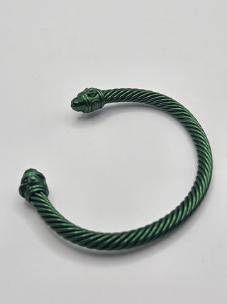 David Yurman dark green aluminum Renaissance cable cuff