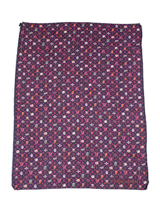 Louis Vuitton LV Monogram Zodiac Silk Square Scarf — Navy & Fuchsia