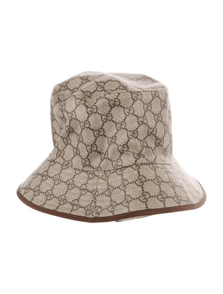 Gucci Beige brown GG Monogram bucket hat M sz