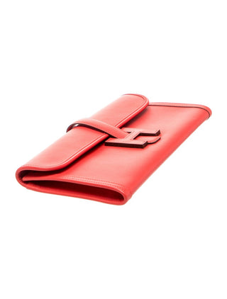 Hermès Orange Red Leather Swift Jige Elan 29