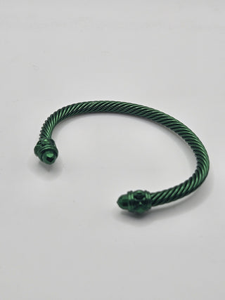 David Yurman dark green aluminum Renaissance cable cuff