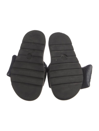 Louis Vuitton Black Blue LV Monogram Slides 40 sz