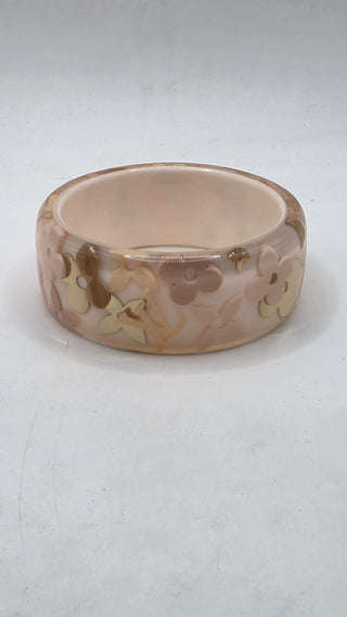 Louis Vuitton pink LV Monogram Resin Farandole Bangle Bracelet
