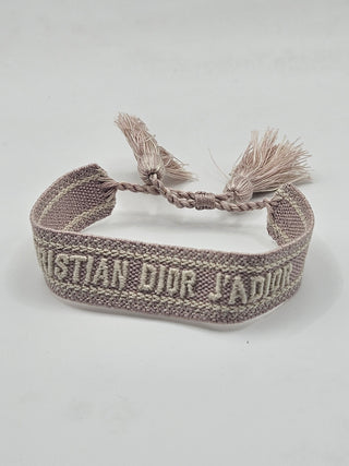 Christian Dior Beige J'adior Woven Friendship set of 2 Bracelets