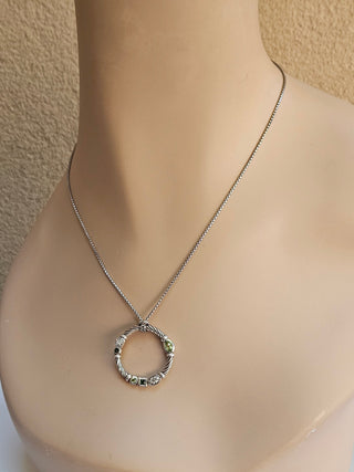 Gorgeous David Yurman Tourmaline, Peridot & Diamond Confetti Pendant Necklace