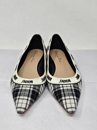 CHRISTIAN DIOR J'adior Canvas Ballet Flats