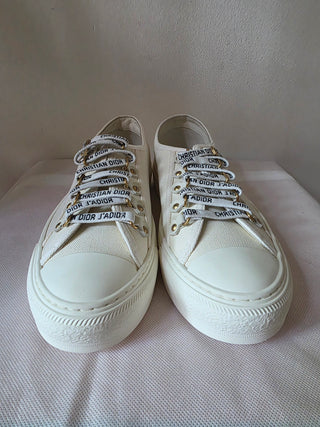 Christian Dior White Walk 'N' Dior Sneakers 39.5 sz