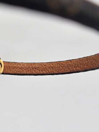 Louis Vuitton Brown Gold-tone Historic Mini Monogram Bracelet