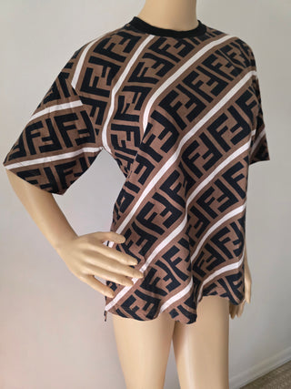 Fendi 2019 Brown FF Monogram top S sz