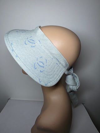 Chanel Blue Interlocking CC Denim Visor