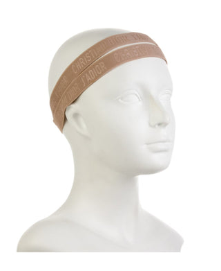 Christian Dior Beige Elastic J'Adior Monogram Headband