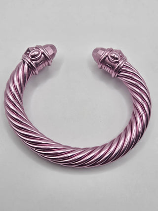 David Yurman Pink Aluminium Renaissance Classic Wide Cable Bracelet