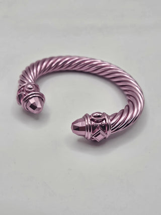 David Yurman Pink Aluminium Renaissance Classic Wide Cable Bracelet