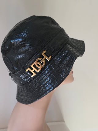 Dolce & Gabbana Black Logo Embellished Bucket Hat M sz