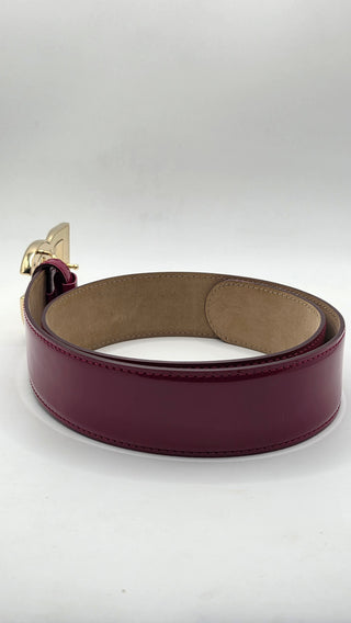 Dolce and Gabana Red patent leather GD logo belt
