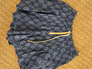 Gucci Blue multicolor GG print pleated shorts M sz