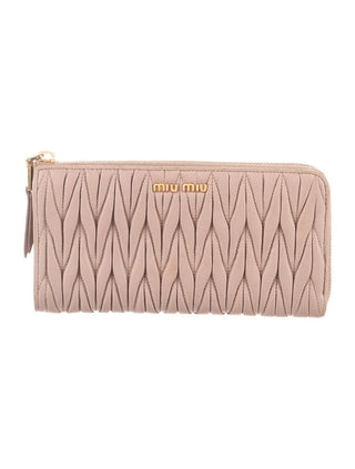 Miu Miu Beige Leather Continental Wallet NWT